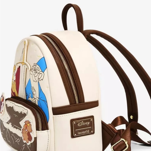 NWT Loungefly Disney The Sword in the Stone Arthur & Merlin Mini Backpack - Picture 3 of 8